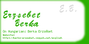 erzsebet berka business card