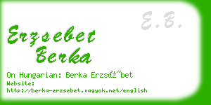 erzsebet berka business card